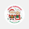 Personalised Kids Christmas Sticker Labels Mr. and Mrs Clause