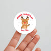 Personalised Kids Christmas Sticker Labels Reindeer Merry Christmas