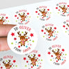 Personalised Kids Christmas Sticker Labels Reindeer Stars From Santa