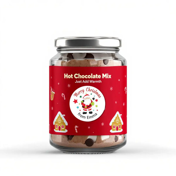 Personalised Kids Christmas Sticker Labels Santa Xmas