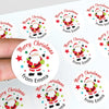 Personalised Kids Christmas Sticker Labels Santa Xmas