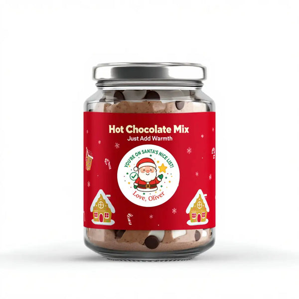 Personalised Kids Christmas Sticker Labels Santa’s Nice List