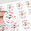 Personalised Kids Christmas Sticker Labels Snowman From Santa
