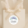 Personalised Lavender Anemone Bridal Shower Stickers – Custom Name & Date – Watercolour Floral Favour Labels