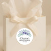 Personalised Lavender Anemone Bridal Shower Stickers – Custom Name & Date – Watercolour Floral Favour Labels - Sticksy Prints Australia
