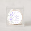 Personalised Lavender Bouquet Wedding Thank You Stickers – Custom Floral Favour Labels