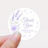 Personalised Lavender Bouquet Wedding Thank You Stickers – Custom Floral Favour Labels