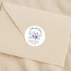 Personalised Lavender Bridal Shower Thank You Stickers – Custom Name & Date – Purple Watercolour Floral Labels - Sticksy Prints Australia