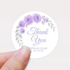 Personalised Lilac Rose Arch Wedding Thank You Stickers – Custom Floral Favour Labels - Sticksy Prints Australia