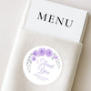 Personalised Lilac Rose Arch Wedding Thank You Stickers – Custom Floral Favour Labels