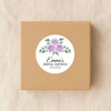 Personalised Lilac Rose Bridal Shower Stickers – Custom Name & Date Favour Labels – Watercolour Floral Party Stickers - Sticksy Prints Australia