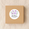 Personalised Lilac Rose & Daisy Bridal Shower Stickers – Custom Name & Date – Watercolour Floral Favour Labels