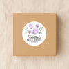 Personalised Lilac Rose & Daisy Bridal Shower Stickers – Custom Name & Date – Watercolour Floral Favour Labels - Sticksy Prints Australia