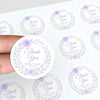 Personalised Lilac Rose & Lavender Wedding Thank You Stickers – Custom Floral Favour Labels - Sticksy Prints Australia