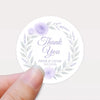 Personalised Lilac Rose & Lavender Wedding Thank You Stickers – Custom Floral Favour Labels - Sticksy Prints Australia