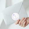 Personalised Lilac Rose & Lavender Wedding Thank You Stickers – Custom Floral Favour Labels - Sticksy Prints Australia