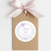 Personalised Lilac Rose & Lavender Wedding Thank You Stickers – Custom Floral Favour Labels