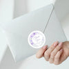 Personalised Lilac Rose Wedding Thank You Stickers – Custom Floral Favour Labels - Sticksy Prints Australia