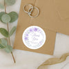 Personalised Lilac Rose Wedding Thank You Stickers – Custom Floral Favour Labels - Sticksy Prints Australia