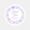Personalised Lilac Rose Wreath Wedding Thank You Stickers – Custom Floral Favour Labels - Sticksy Prints Australia