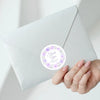 Personalised Lilac Rose Wreath Wedding Thank You Stickers – Custom Floral Favour Labels - Sticksy Prints Australia