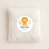Personalised Lion Baby Shower Stickers – Safari Welcome Baby Favour Labels - Sticksy Prints Australia