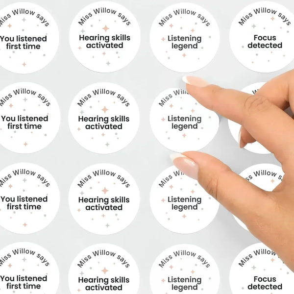 Personalised Listening & Focus Reward Stickers – Pastel Confetti Funny Teen Stickers - Sticksy Prints Australia