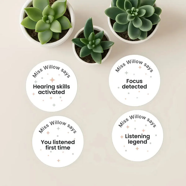 Personalised Listening & Focus Reward Stickers – Pastel Confetti Funny Teen Stickers - Sticksy Prints Australia