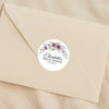 Personalised Mauve & Plum Floral Bridal Shower Stickers – Custom Name & Date – Watercolour Favour Labels - Sticksy Prints Australia