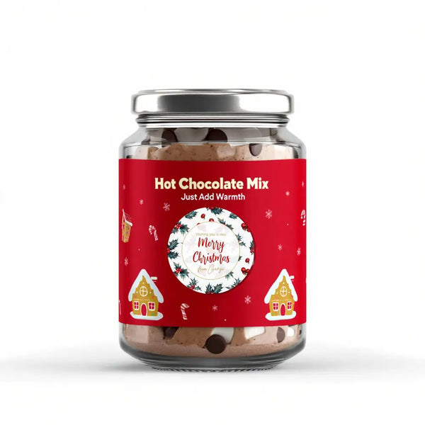 Personalised Merry Christmas Sticker Labels Holly Custom