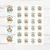 Personalised Monkey Teacher Reward Stickers – Custom Name Classroom Praise Stickers