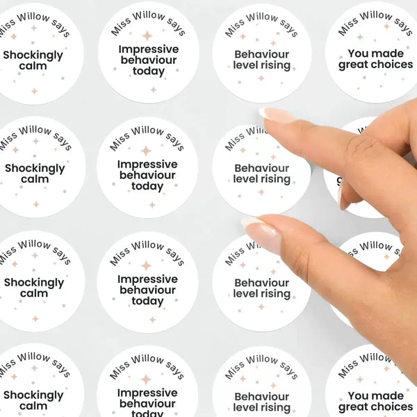 Personalised Pastel Confetti Effort Stickers – Encouraging Teen Teacher Reward Stickers - Sticksy Prints Australia