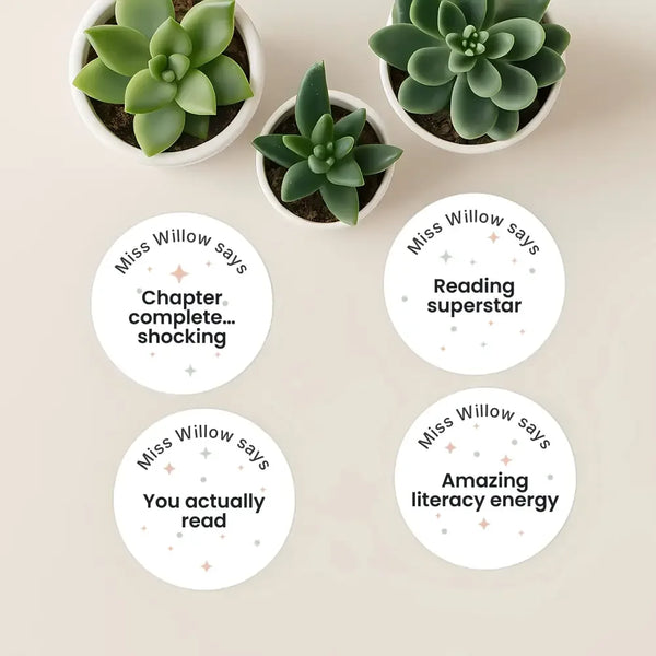 Personalised Pastel Confetti Reading Stickers – Funny Teen Literacy Reward Stickers - Sticksy Prints Australia