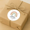 Personalised Pastel Rainbow Baby Shower Stickers with Stars – Scandi Boho Gender-Neutral Favour Labels - Sticksy Prints Australia