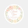 Personalised Peach & Blush Rose Wedding Thank You Stickers – Custom Floral Favour Labels - Sticksy Prints Australia