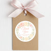 Personalised Peach & Blush Rose Wedding Thank You Stickers – Custom Floral Favour Labels