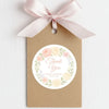 Personalised Peach & Blush Rose Wedding Thank You Stickers – Custom Floral Favour Labels - Sticksy Prints Australia