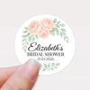 Personalised Peach Rose Bridal Shower Stickers – Custom Name & Date – Watercolour Floral Favour Labels - Sticksy Prints Australia