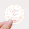 Personalised Peach Rose Petal Wedding Thank You Stickers – Custom Floral Favour Labels - Sticksy Prints Australia