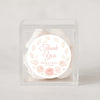 Personalised Peach Rose Petal Wedding Thank You Stickers – Custom Floral Favour Labels
