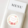 Personalised Pink Rose Wedding Thank You Stickers – Custom Blush Floral Favour Labels - Sticksy Prints Australia
