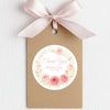 Personalised Pink Rose Wedding Thank You Stickers – Custom Blush Floral Favour Labels