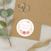 Personalised Pink Rose Wedding Thank You Stickers – Custom Blush Floral Favour Labels - Sticksy Prints Australia