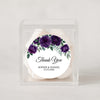 Personalised Plum Rose Wedding Thank You Stickers | Dark Floral Favour Labels