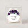Personalised Plum Rose Wedding Thank You Stickers | Dark Floral Favour Labels - Sticksy Prints Australia