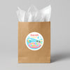 Personalised Pool Party Stickers for Kids Birthday | Custom Name Party Favours