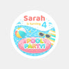Personalised Pool Party Stickers for Kids Birthday | Custom Name Party Favours