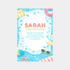 Personalised Pool Party Thank You Cards | Kids Birthday Thank You | Swimming Party Thank You Card