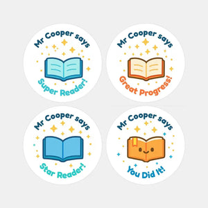Personalised Reading Reward Stickers for Teachers – Book Literacy Stickers