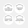 Personalised Sarcastic Behaviour Stickers for Teens – Minimalist Teacher Reward Stickers - Sticksy Prints Australia